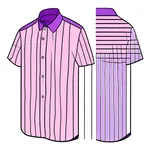 striped pink and purple short-sleeve t-shirt image